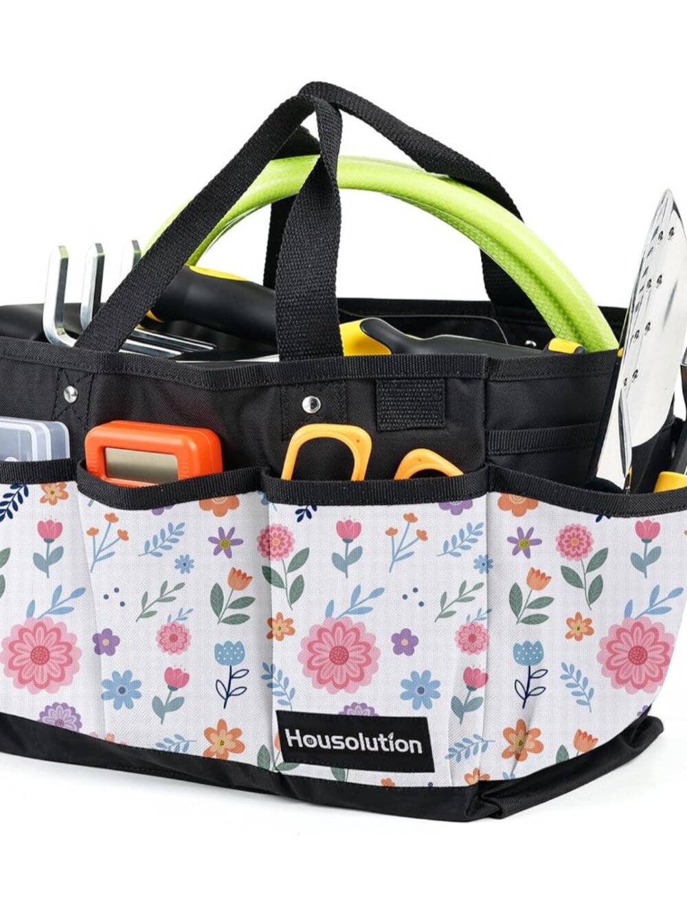 14 Inch Gardening Tote Bag, Garden Tool Storage Bag, White